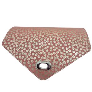 Swapflap zalmroze met gouden bloemetjes